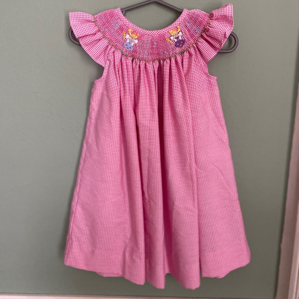 Smocked Giraffe 12 month girls smocked dress